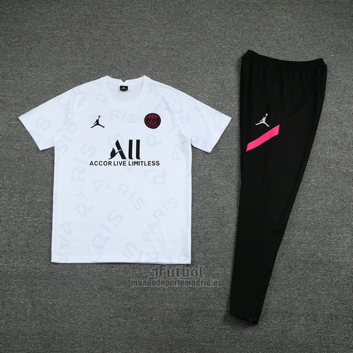 Chandal del Paris Saint-Germain Jordan Manga Corta 2021 Blanco